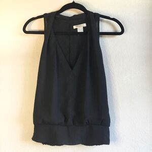 Arden B black sleeveless slinky top datenight classic corpcore